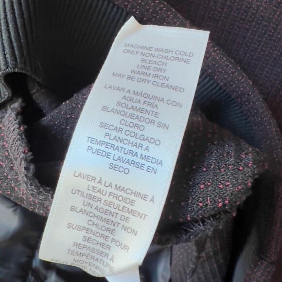 Chico's Ankle Pants Size 1 (M/8) Burgundy Black Two Tone with Rivets - Picture 11 of 12